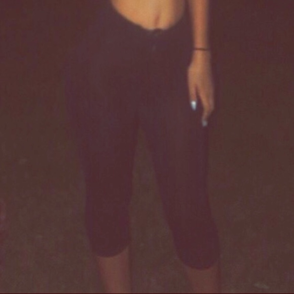 Black stretch pants